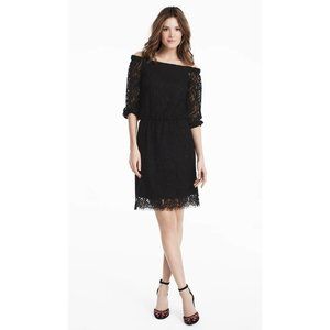 White House Black Market Black Lace Off-Shoulder Dress